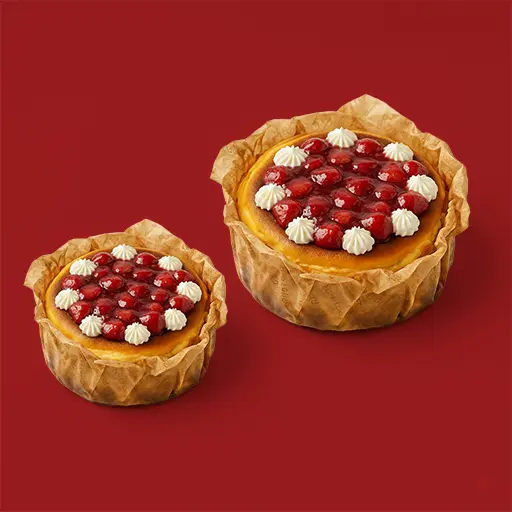 Strawberry Creme Burnt Basque Cheesecake