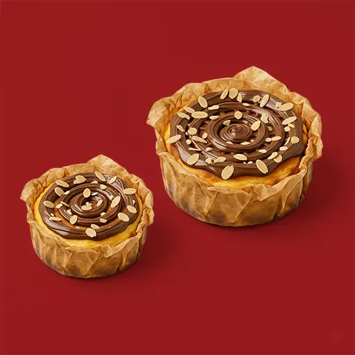 Nutella Almond Burnt Basque Cheesecake